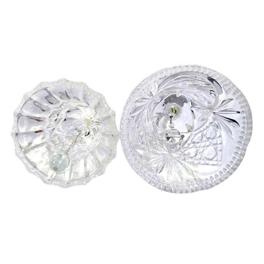 Hofbauer Byrdes Bells Collection 5.5" and 3.75" Clear Lead Crystal with Clappers - Picture 6 of 8